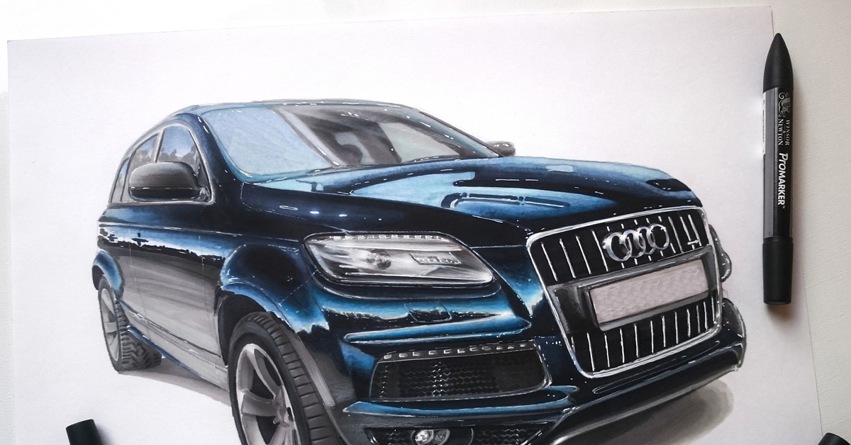 Как нарисовать audi q7