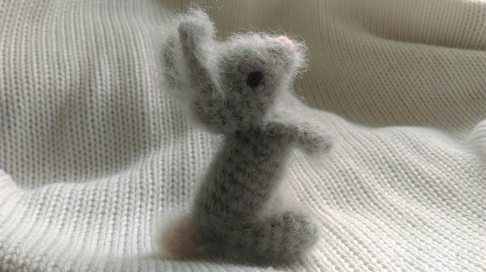 saturday rabbit - My, Knitting, Rabbit, Pets, Longpost, Amigurumi