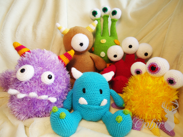 Big family of grandmothers - My, Soft toy, Handmade, Knitted toys, Monster, , Presents, Babayka