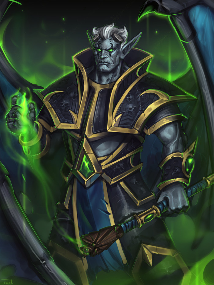 Khadgar Dreadlord - Kadgar, Natrezim, Art, Fantasy, Wow, World of warcraft, Warcraft