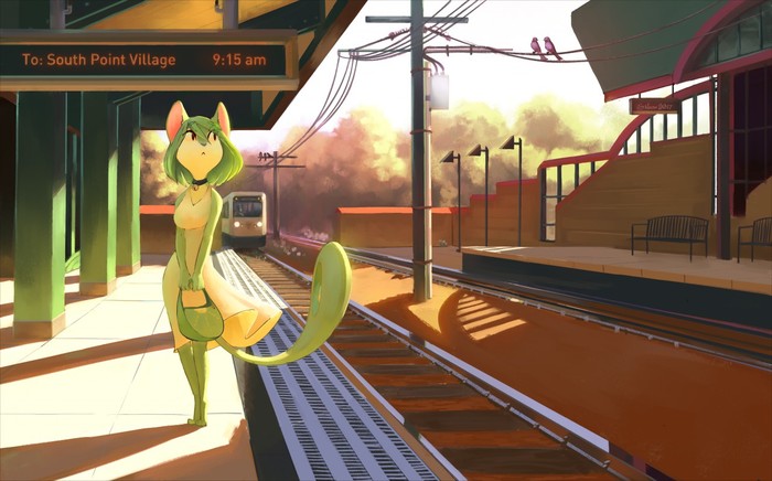 Learning to Fly - Furry, Art, Sy Noon, A train, cat