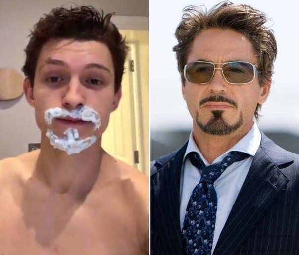 How does your mother see you / her friend's son - Spiderman, Tom Holland, Robert Downey the Younger, Beard, iron Man, Mom's friend's son, The bayanometer is silent, Robert Downey Jr.