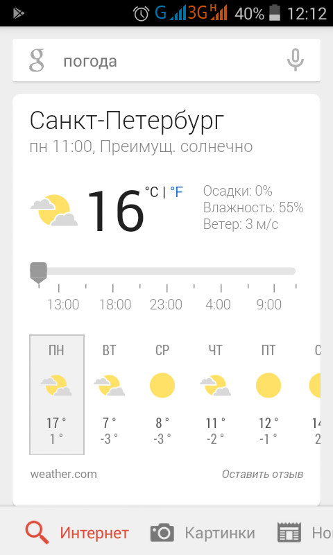 Saint Petersburg today - Weather, Saint Petersburg, Heat, Cold, Temperature, Screenshot