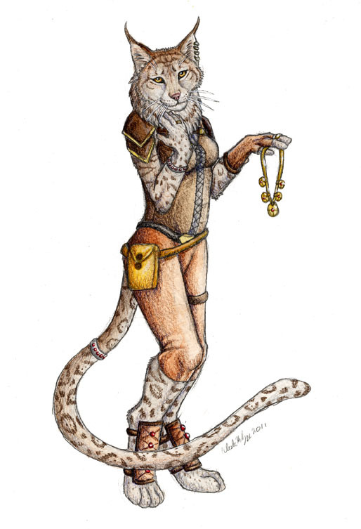 I didn't steal it. - Khajiit, Art, Necklace, Games, The elder scrolls