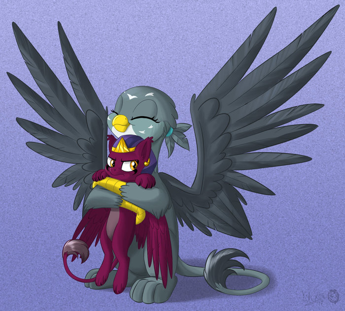 Sphinxy hugs - My little pony, Gabby, Sphinx