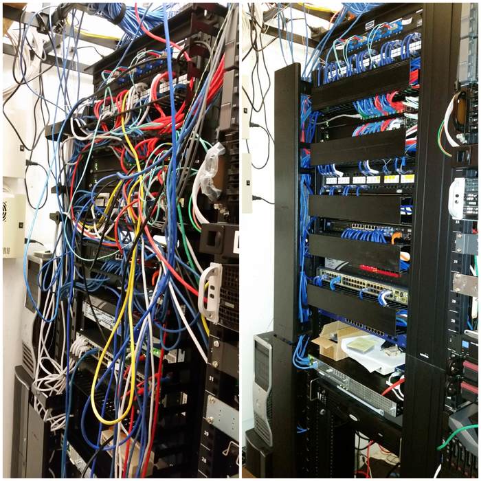 Before and after - Perfectionism, Perfectionist hell, , Cables, Rack, Net, The wire, IT specialists, Cable