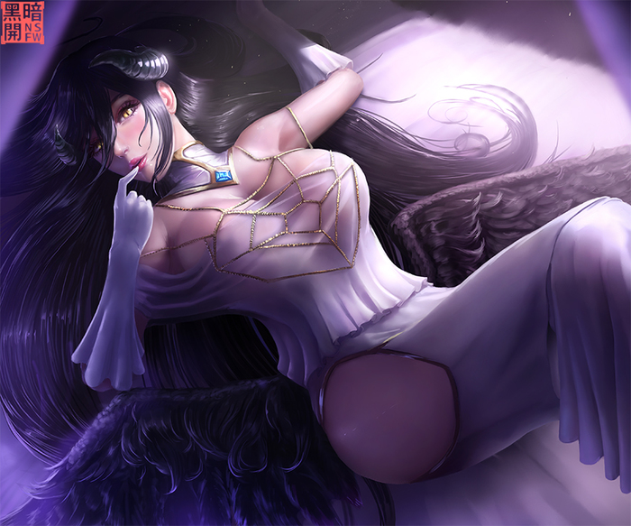 Albedo by Limdog - Арт, Limdog, Albedo, Anime Art, Overlord