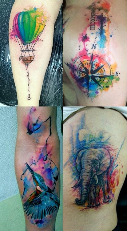 Living colors - Tattoo, Longpost, Watercolor, 