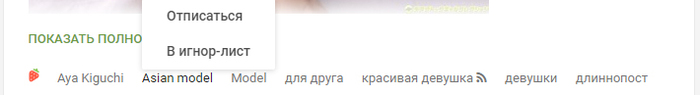 Не отображается индикатор подписки возле тега - Баг, Подписка