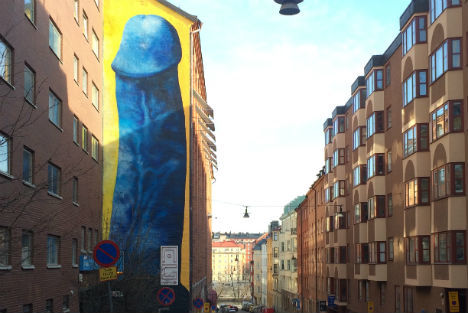 Art of Stockholm - NSFW, Sweden, Stockholm, Art, Graffiti, Penis, It happens, Internet