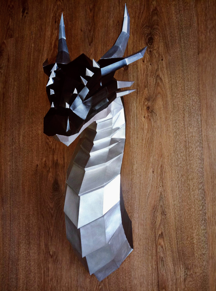 Japanese snake! papercraft) - My, Papercraft, The Dragon, Presents, Idea for home, Longpost