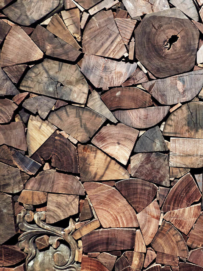 The woodpile was folded by someone with a fad - Polennitsa, Mosaic, Tetris, Puzzle