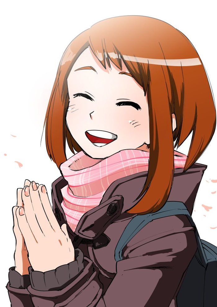 Uraraka Ochako - My Hero Academia, Anime Art, Длиннопост, Урарака очако, Boku no Hero Academia, Uraraka Ochako