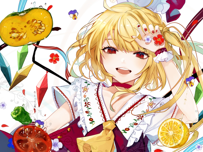 Flandre scarlet - Touhou, Anime art, Anime, Not anime, Flandre scarlet, Daimaou ruaeru