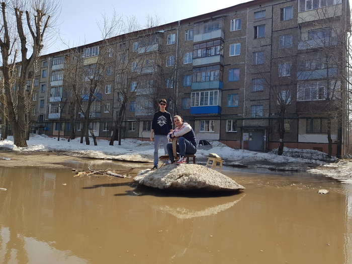 Островок зимы - Зима весна, Моё, Зима, Казань, Фотография