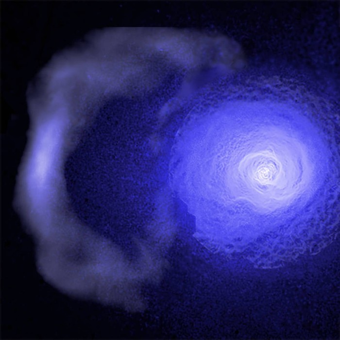 Scientists have studied the galactic cold front - Space, Front, Scientists, Gas, , Video, Longpost, Perseus