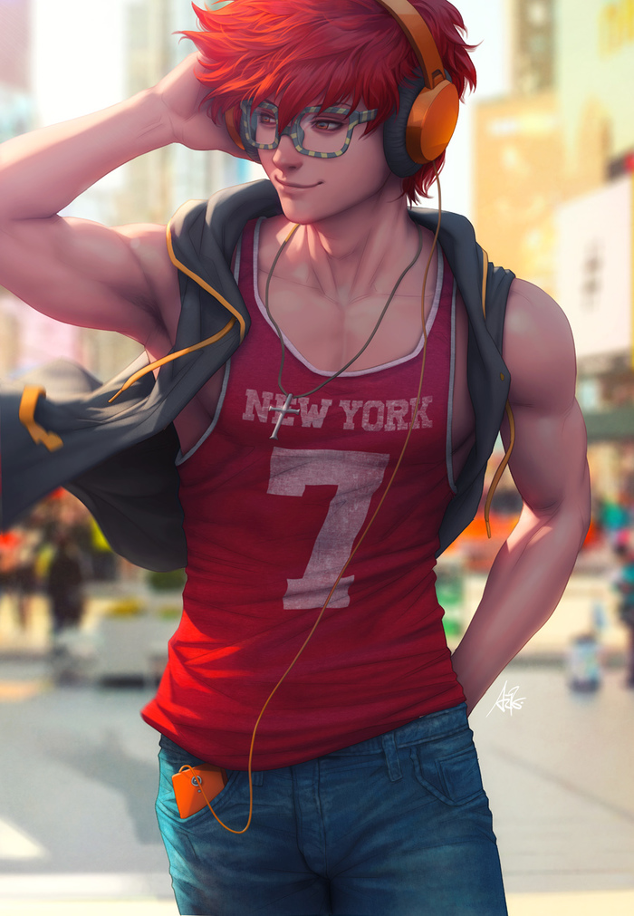 707 NYCC - Artgerm, Арт, Mystic messenger, Аниме, Anime Art, Бисенен, Девушкам, Мужская красота, Красота