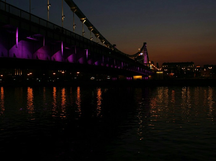 City lights - My, Bridge, The photo, River