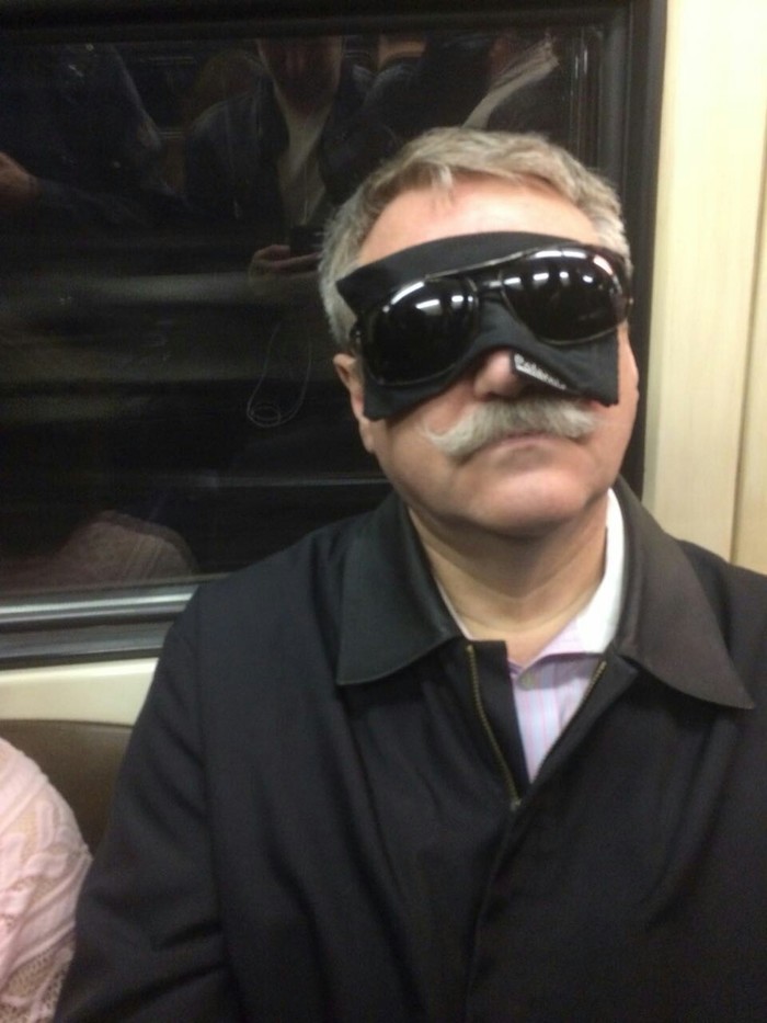 When forced to hide his identity - Moscow, Metro