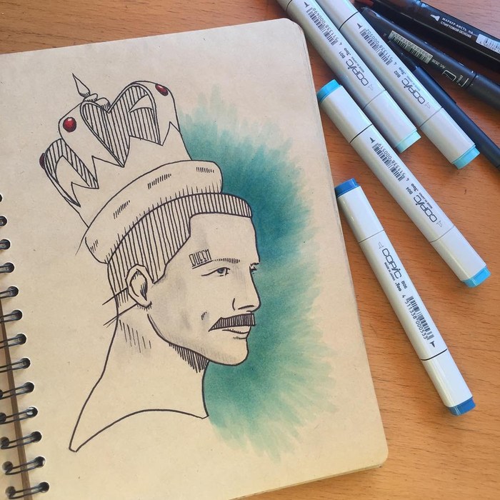 Mr. Fahrenheit - My, Queen, Freddie Mercury, , Rock, Drawing, Legend