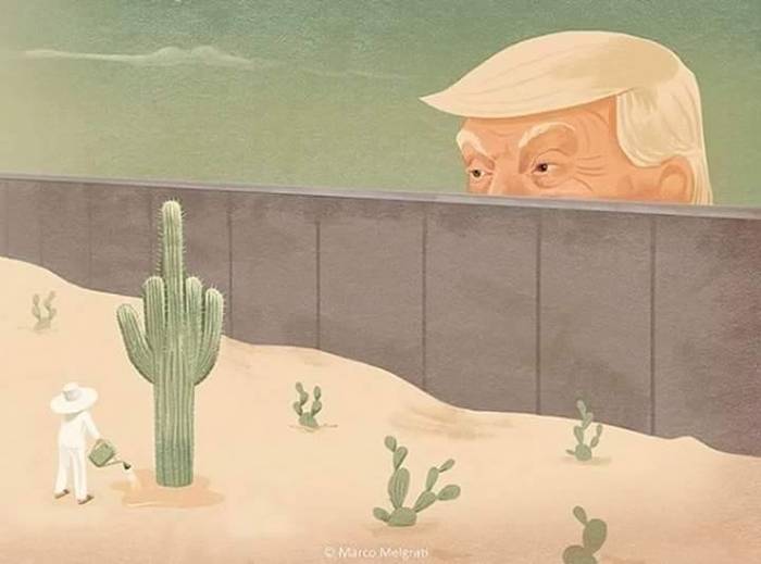Ku-ku!!! - Images, Donald Trump, Mexico, Wall, Politics, Caricature