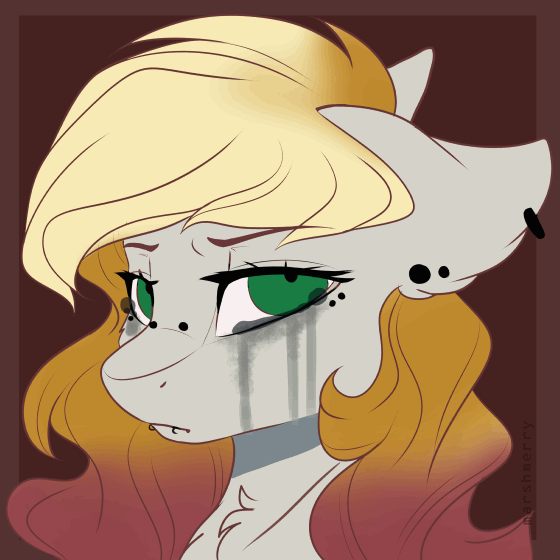 Mascara Tears - My little pony, Original character, GIF