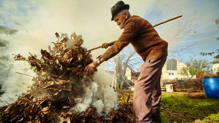 Well I love Saturdays - My, Bonfire, Saturday clean-up, 1st of May, Smoke, Leaves, Neighbours, Village