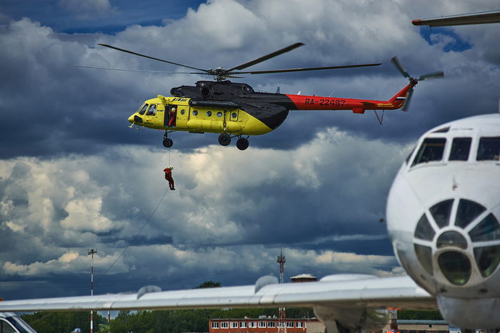 Rescue training - My, Helicopter, Rescuers, Mi-8