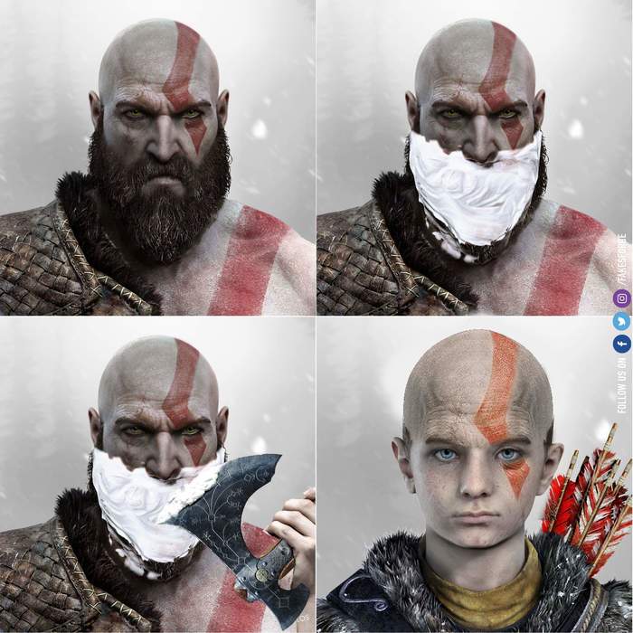 Don't shave - God of War 4, God of war, Shaving