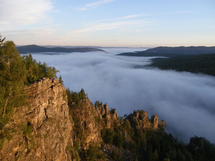 Fog in the valley Inzer - My, Beginning photographer, Bashkortostan, Southern Urals, Inzer River