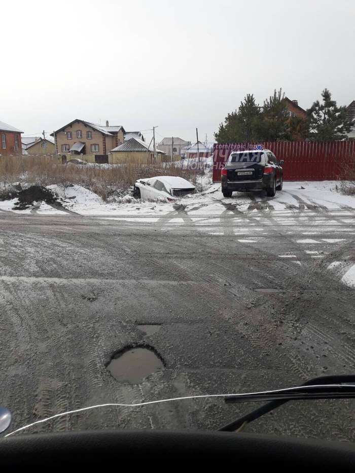 Tyumen, April 21st. - Road accident, Longpost, Auto, Snow, Spring, Tyumen