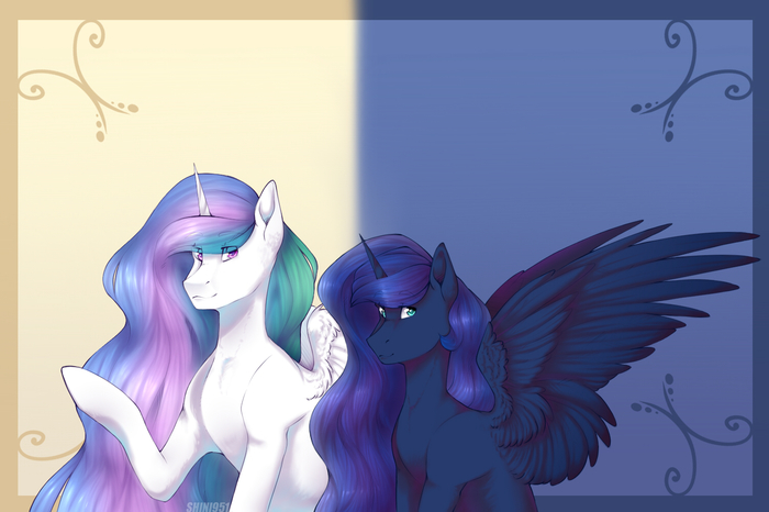 Сестры - Моё, My Little Pony, Princess Luna, Princess Celestia