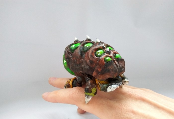 Beetle)From polymer clay. - My, Needlework, Polymer clay, Handmade, Polimer clay, Жуки, Nature, Starcraft 2