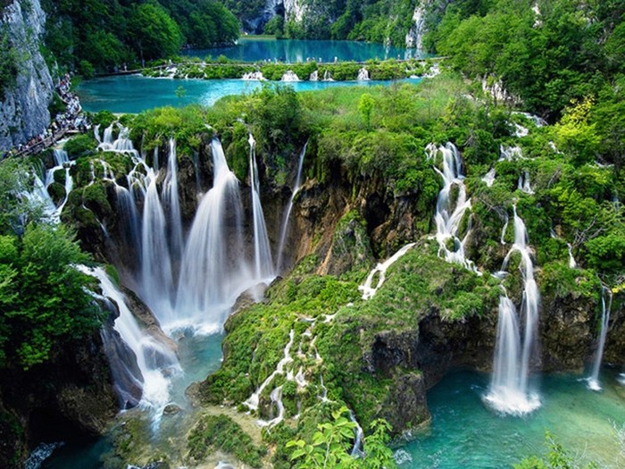 Plitvice Lakes is a national park in Croatia. - Lake, The park, Croatia, Beautiful view, Sight, beauty, Waterfall, On a note, Video, Longpost