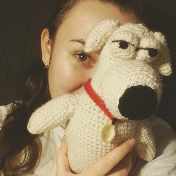 Brian Griffin - My, Knitting, Family guy, Brian Griffin, Best friend, Longpost