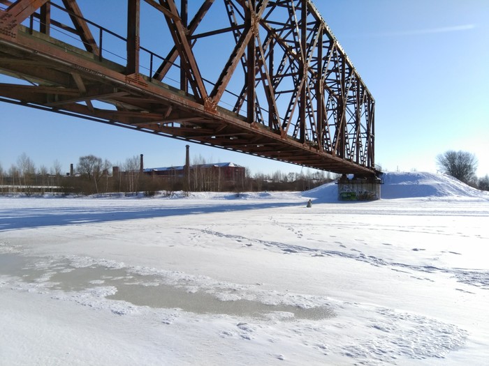 Abandoned railway bridge across the river Kotorosl. Yaroslavl. - My, Yaroslavl, My, Bridge, River, Abandoned