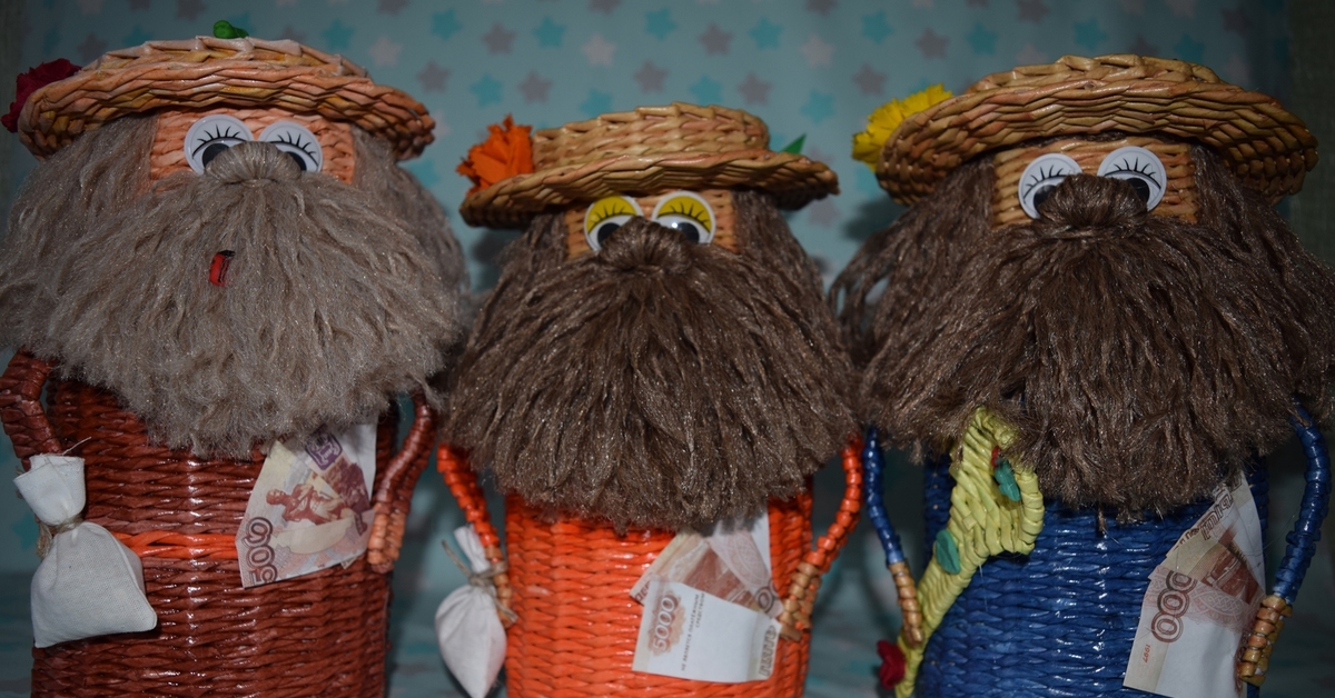 сундучок для домового. домовенок из джута. новогодняя игрушка домовой. плетеные игрушки. поделка домовой своими руками.