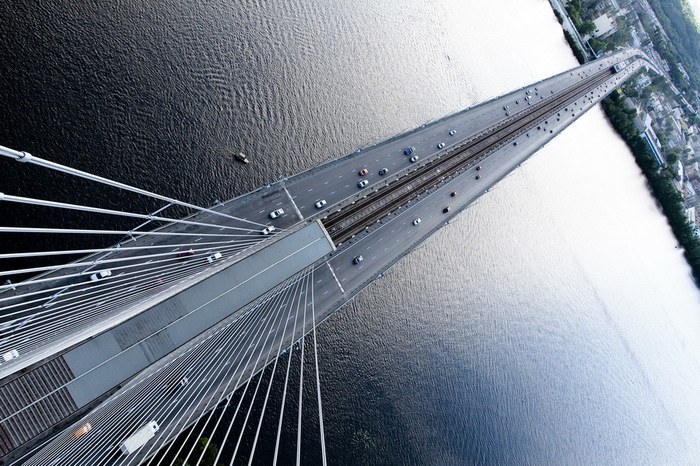 Just a bridge in Kyiv - Bridge, The photo, Kiev, Cable-stayed bridge