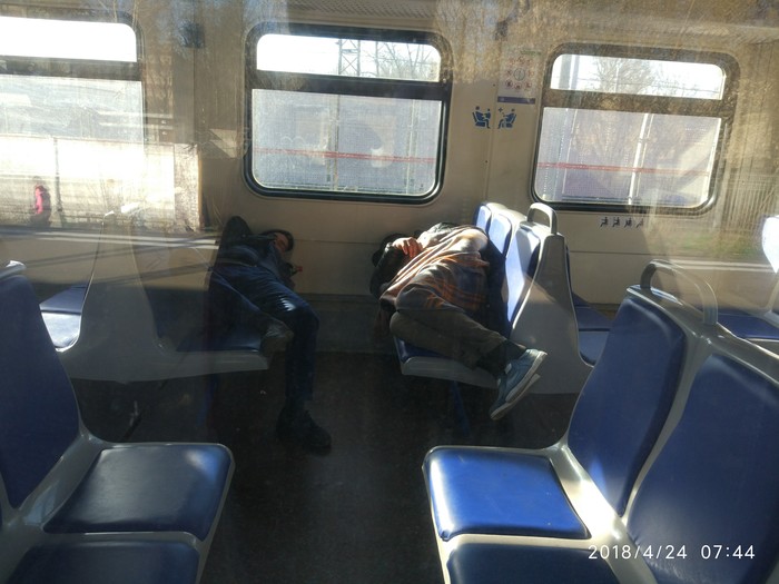Suburban sleeping car - Train, Suburban trains, Good morning, Civil society, Mess, Longpost, Commuter train