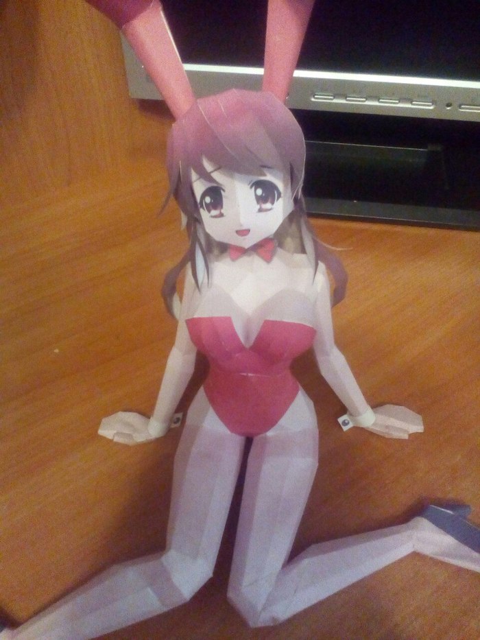 Hot figure Mikuru Asahina from The Melancholy of Haruhi Suzumiya - Bunnysuit, Girls, Papercraft, Suzumiya Haruhi no Yuuutsu, Mikuru Asahina, Asahina mikuru, Anime, My, Longpost