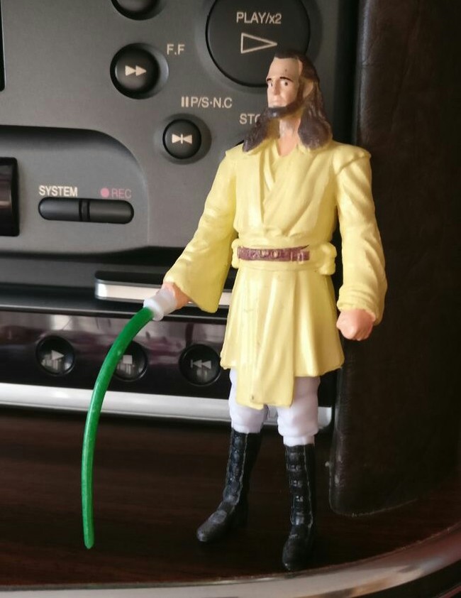 When your blade is no longer so hard - My, Qui-Gon Genie, Star Wars: The Clone Wars, Toys