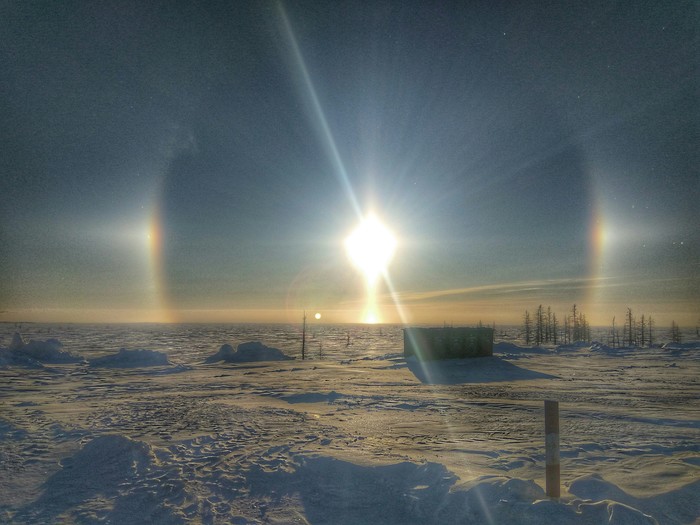 Spring in Novy Urengoy - My, The sun, Topic, Halo, Spring