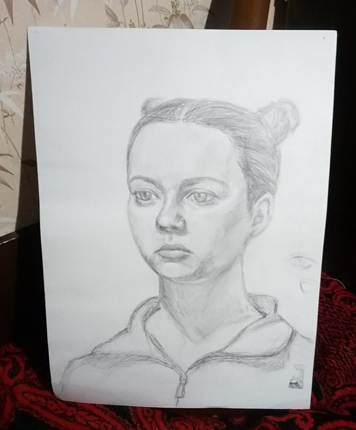 Portrait from nature - Portrait, Pencil drawing, My