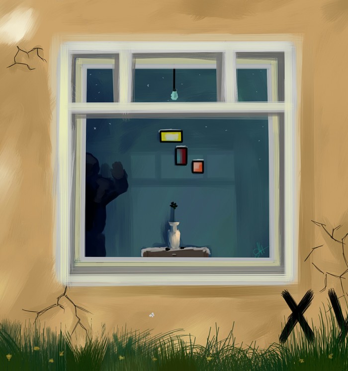 Window to my house - Mood, Digital drawing, SAI, Drawing, Art, My, House, Window