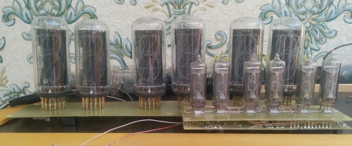 Часы на ИН-18 - самых больших из советских ламп Никси, Ламповые часы, Nixie clock, Лампа, Длиннопост