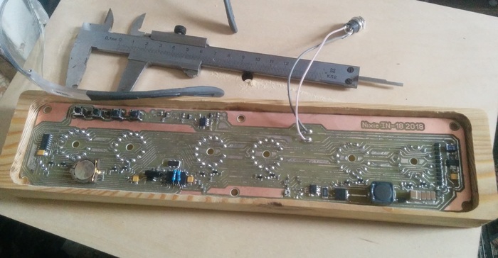 Часы на ИН-18 - самых больших из советских ламп Никси, Ламповые часы, Nixie clock, Лампа, Длиннопост
