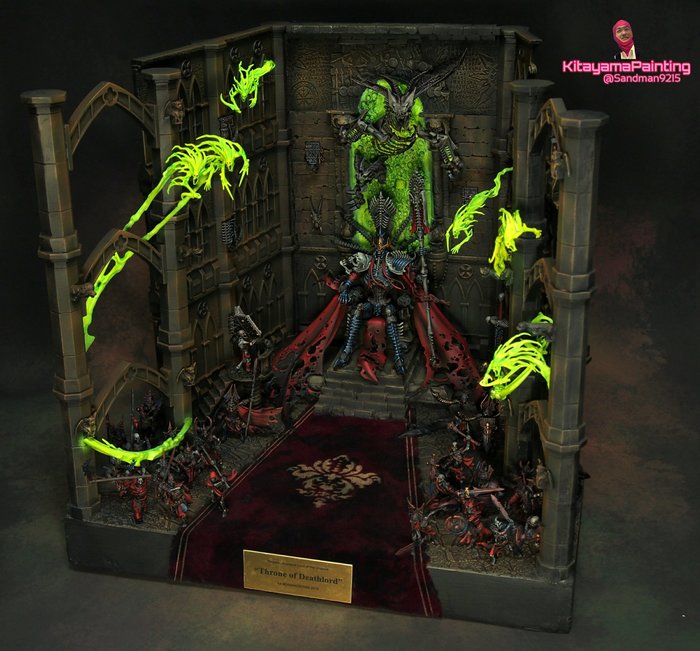 Throne of Deathlord by KitayamaPainting - Warhammer: age of sigmar, Alliance of Death, Nagash, Miniature, Longpost