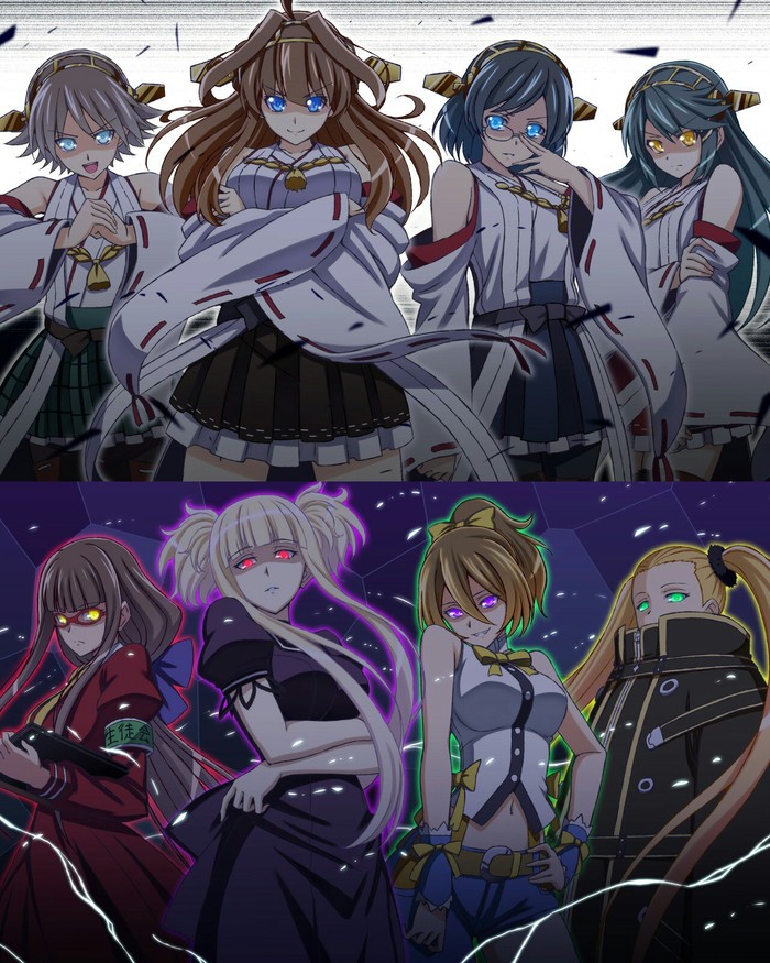 Choose your destiny! - Kantai collection, Aoki Hagane no Arpeggio, Kongou Sisters, Crossover