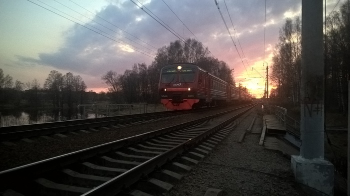 Nice - My, Saint Petersburg, Peterhof, A train, Railway, The photo, Nokia Lumia