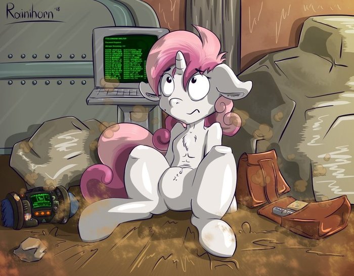 Hold on to the hoof of help - My little pony, Fallout: Equestria, Original character, Rainihorn